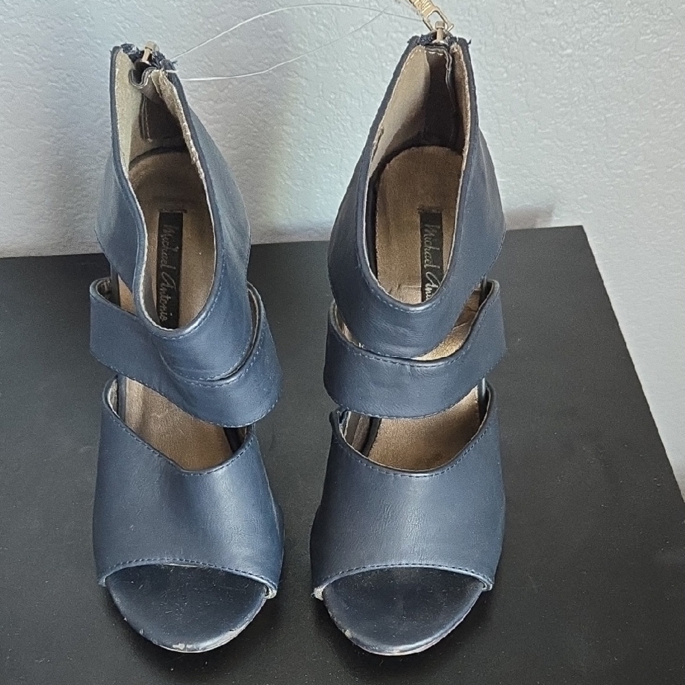 Michael Antonio Blue Heels with Ankle Strap